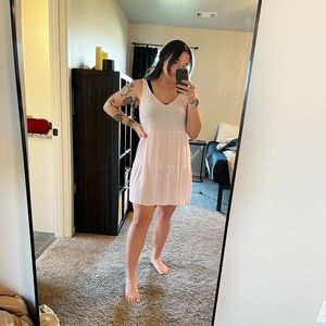 Pink flowy dress